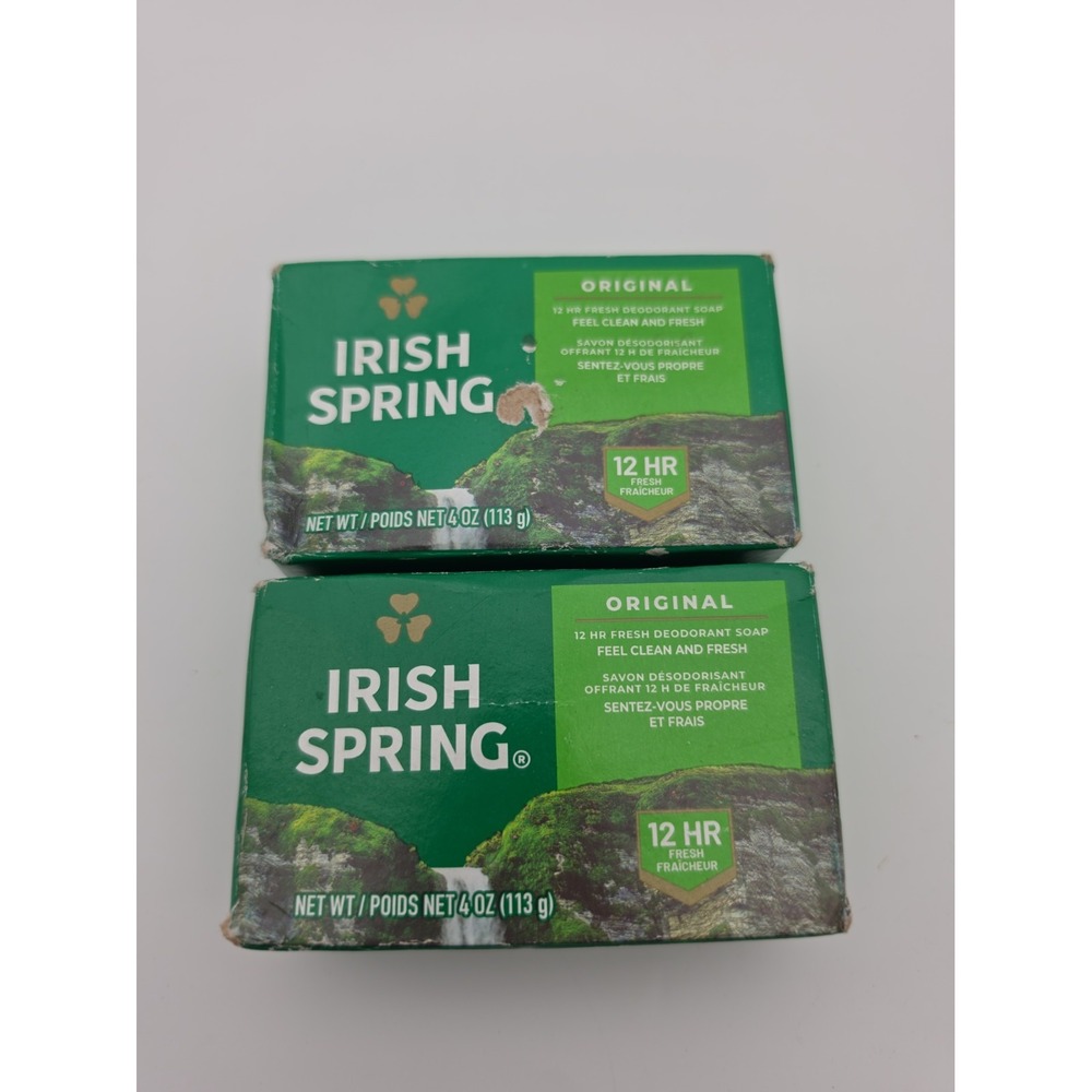 NEW (2 Total) Irish Spring Original Deodorant Bar Soap (2) 4oz